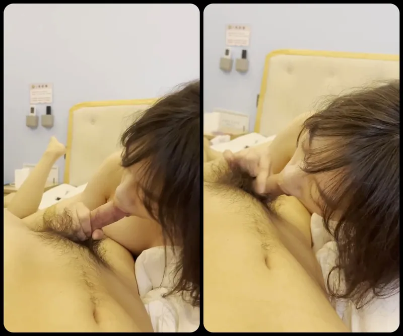 Cô bạn gái ngoan liếm láp cây hàng bự của anh