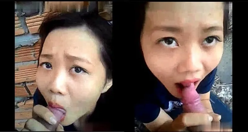 Người yêu liếm cặc ở vườn sau nhà